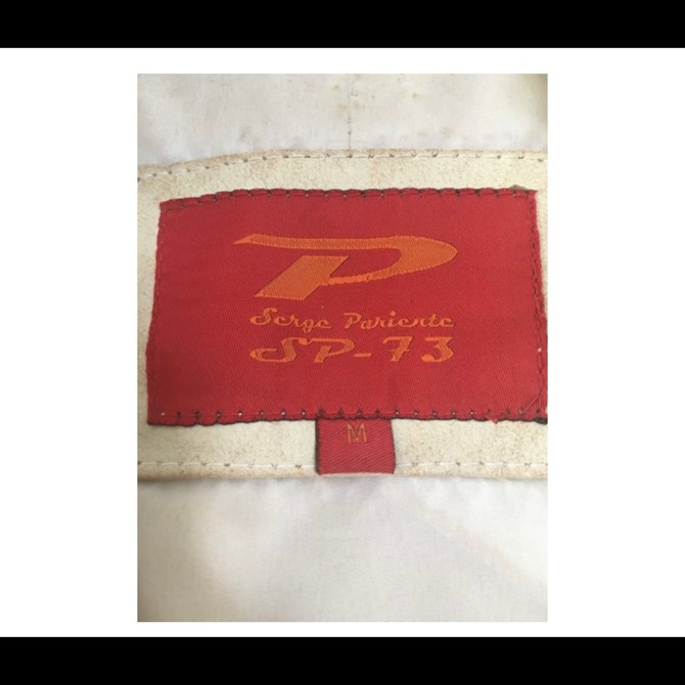 Off White Leather Motorcycle Jacket - image 5